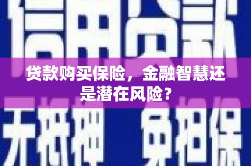 白银贷款购买保险，金融智慧还是潜在风险？