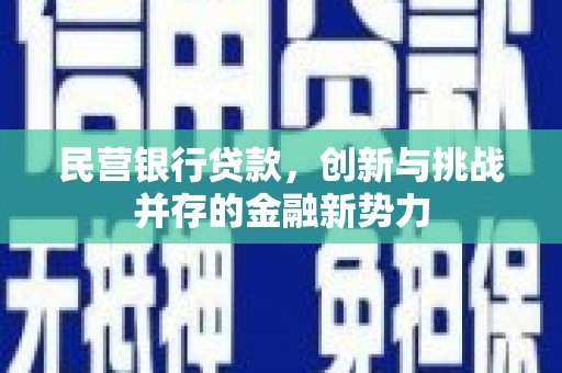 白银民营银行贷款，创新与挑战并存的金融新势力