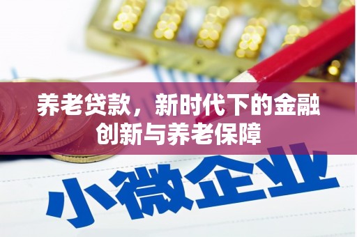 白银养老贷款，新时代下的金融创新与养老保障