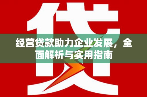 白银经营贷款助力企业发展，全面解析与实用指南