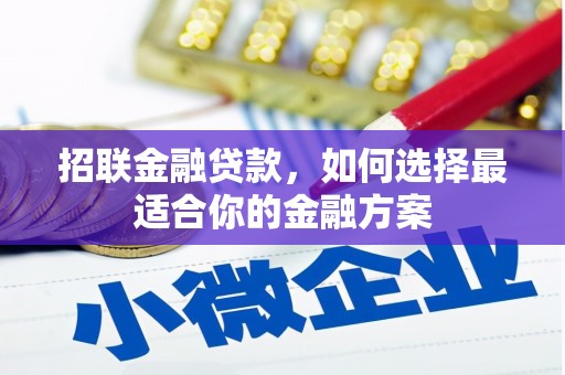 白银招联金融贷款，如何选择最适合你的金融方案