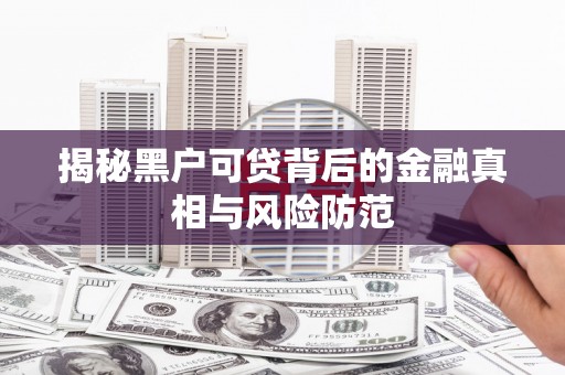 白银揭秘黑户可贷背后的金融真相与风险防范