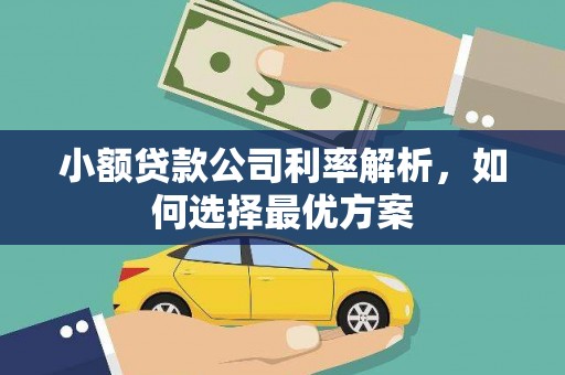 白银小额贷款公司利率解析，如何选择最优方案