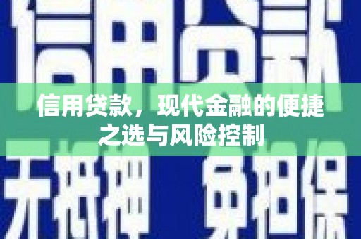 白银信用贷款，现代金融的便捷之选与风险控制