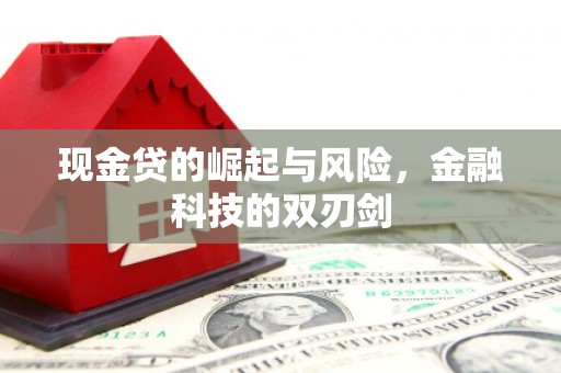 白银现金贷的崛起与风险，金融科技的双刃剑