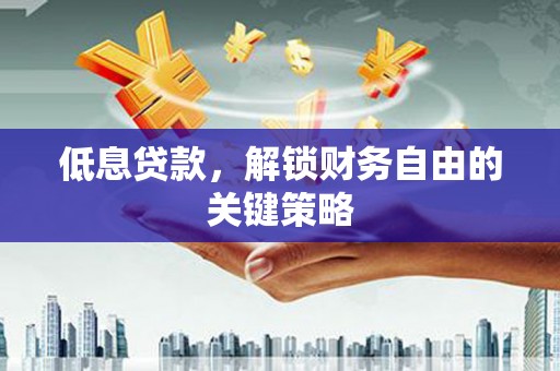 白银低息贷款，解锁财务自由的关键策略