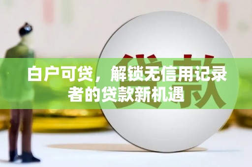 白银白户可贷，解锁无信用记录者的贷款新机遇
