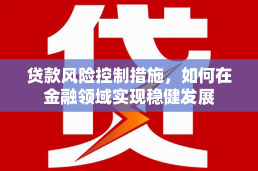 白银贷款风险控制措施，如何在金融领域实现稳健发展