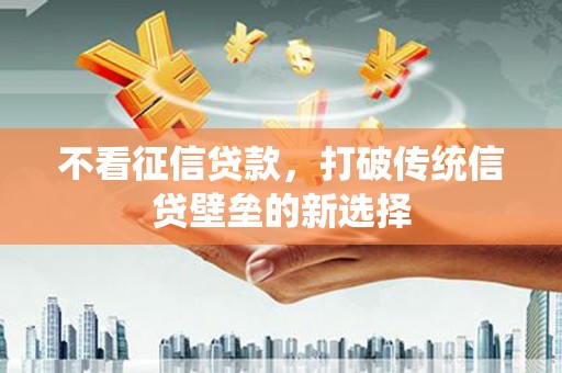 白银不看征信贷款，打破传统信贷壁垒的新选择