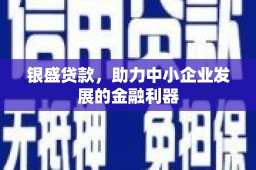 白银银盛贷款，助力中小企业发展的金融利器