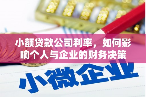 白银小额贷款公司利率，如何影响个人与企业的财务决策