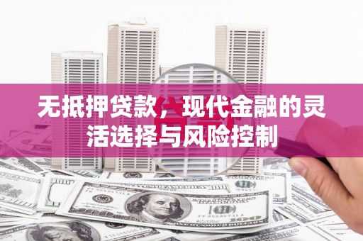 白银无抵押贷款，现代金融的灵活选择与风险控制
