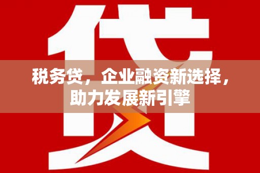 白银税务贷，企业融资新选择，助力发展新引擎