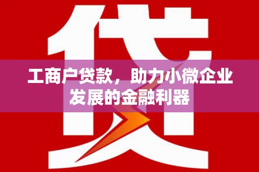 白银工商户贷款，助力小微企业发展的金融利器