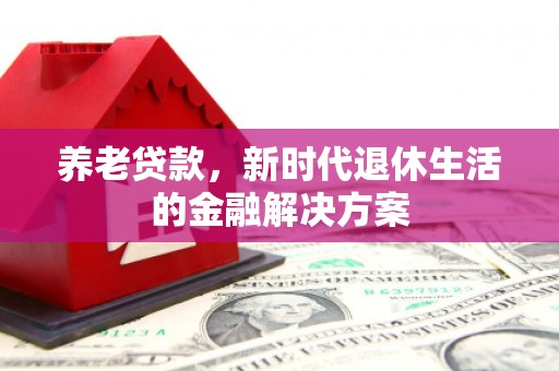 白银养老贷款，新时代退休生活的金融解决方案