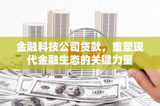 白银金融科技公司贷款，重塑现代金融生态的关键力量