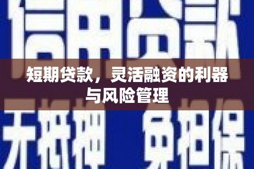 白银短期贷款，灵活融资的利器与风险管理
