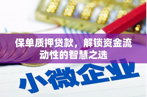 白银保单质押贷款，解锁资金流动性的智慧之选
